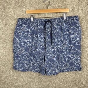 Brooks Brothers 6" Swim‎ Trunks Men's XXL Blue Paisley Print Lined